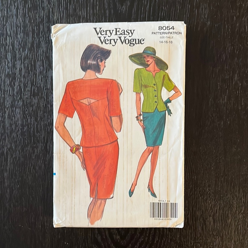 Vintage Top and Skirt Sewing Pattern: Very Easy Very Vogue